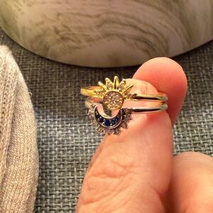 Pandora Gold and Silver Mixed Metal Stacking Rings